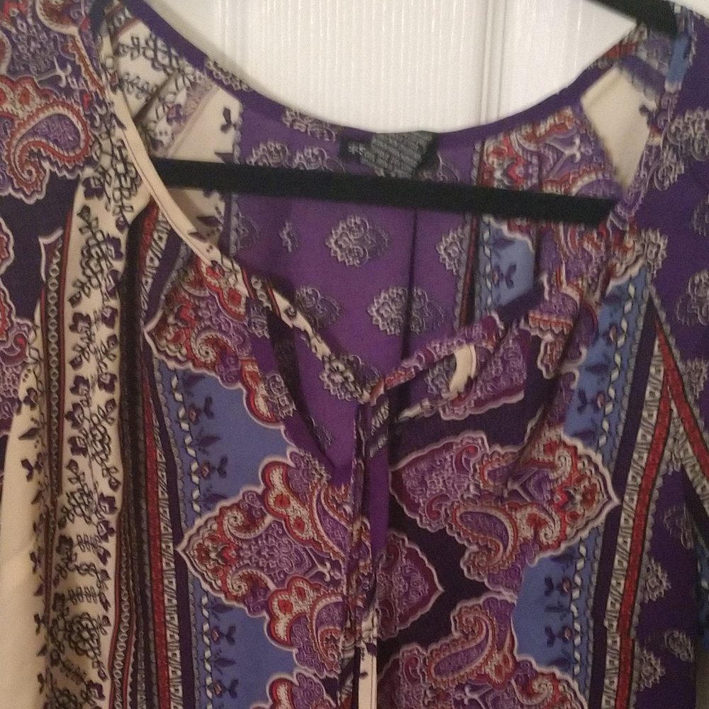 Patterned Polyester Shirt - Picture 2 of 2